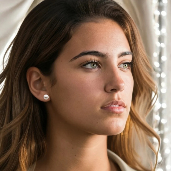 🆕️2-in-1 Heart Pearl Stud Earrings Dainty🎀 Hypoallergenic 🌸Versatile Studs🎁 - Picture 5 of 10